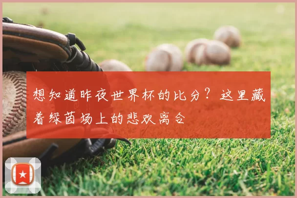 想知道昨夜世界杯的比分？这里藏着绿茵场上的悲欢离合